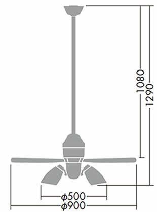 DP-37455 + DP-37611L + DP-37610 + DP-37457 DAIKO(ダイコー)製シーリングファンライト【生産終了品】