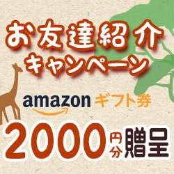 お友達紹介キャンペーン お友達紹介でもれなくアマゾンギフト券2000円分プレゼント