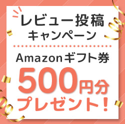 ファズーのレビュー投稿キャンペーン ご購入後レビューを書いていただいた方全員にもれなくAmazonギフト券500円分プレゼント