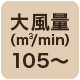 風量105 m3/min以上