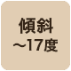 傾斜17度まで対応