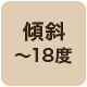 傾斜18度まで対応