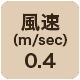 風速0.4m