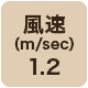 風速1.2m