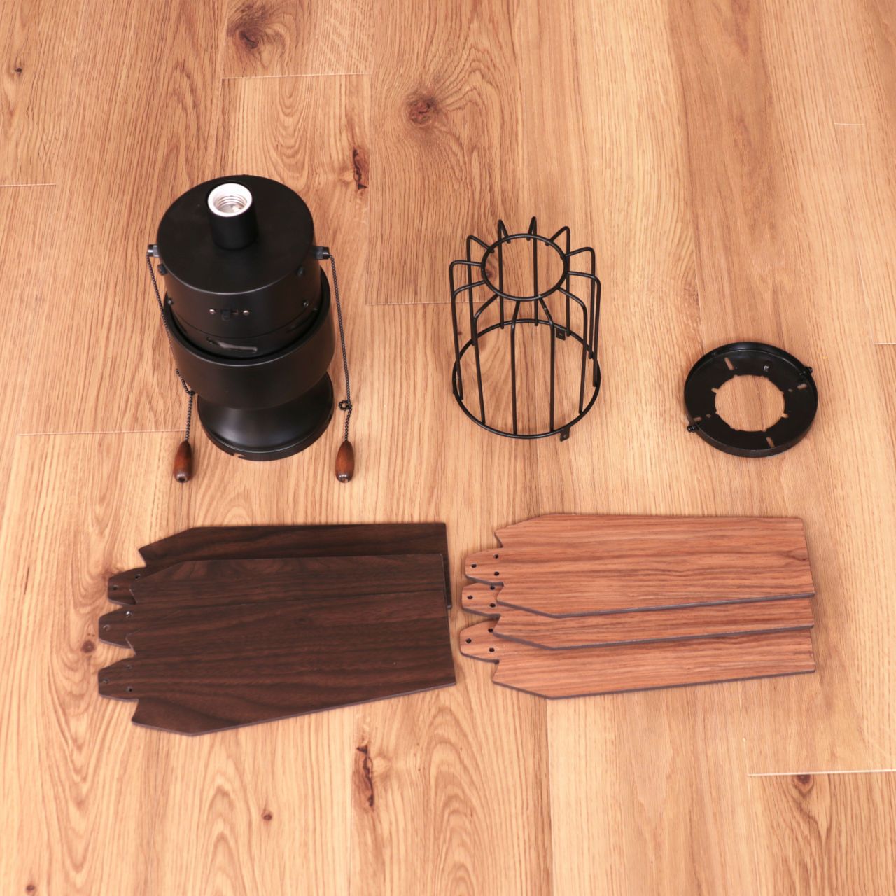 JE-CF012BK + LD2620 / ,JAVALO ELF VINTAGE（ヴィンテージ）Collection  LED 電球色 1灯 小型 軽量 Life on Products(ライフオンプロダクツ)製シーリングファンライト