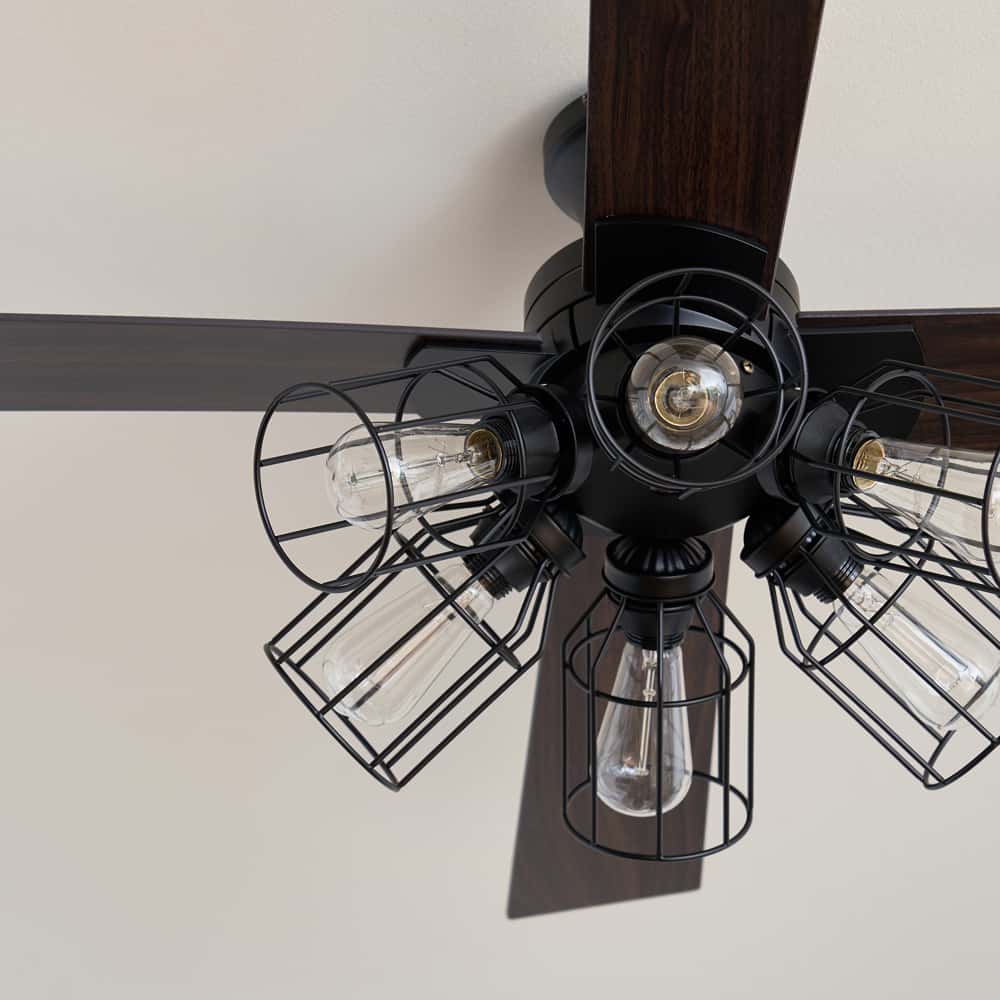 JE-CF055-BK,JAVALO ELF Modern Collection 電球色 6灯 軽量 Life on Products(ライフオンプロダクツ)製シーリングファンライト