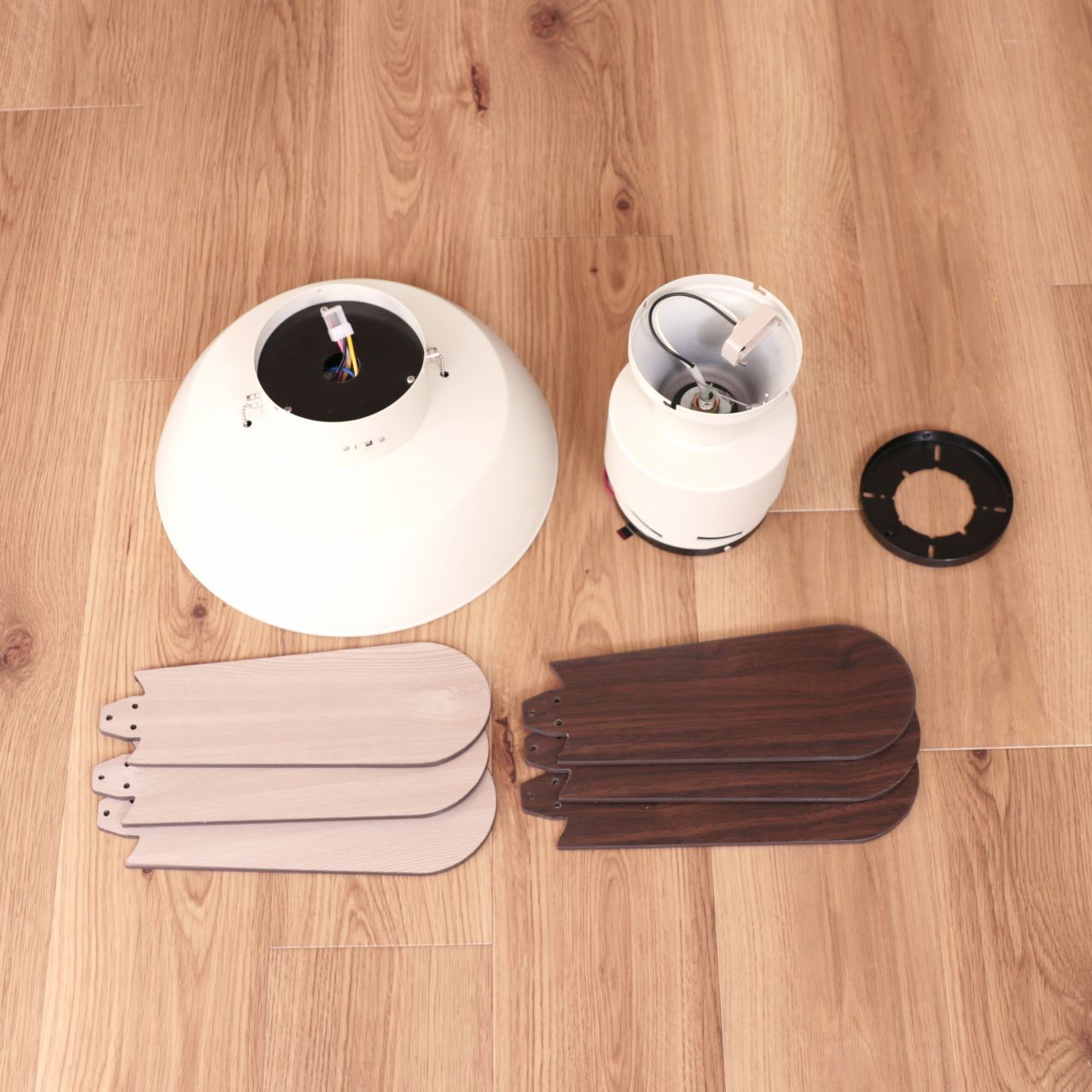 JE-CF019IV + LD2602 / ND2602,JAVALO ELF Nordic（ノルディック）Collection  LED 電球色/昼白色 1灯 薄型 小型 軽量 Life on Products(ライフオンプロダクツ)製シーリングファンライト