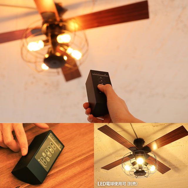 JE-CF002V + LD2621 / ,JAVALO ELF VINTAGE（ヴィンテージ）Collection  Life on Products(ライフオンプロダクツ)製シーリングファンライト【生産終了品】