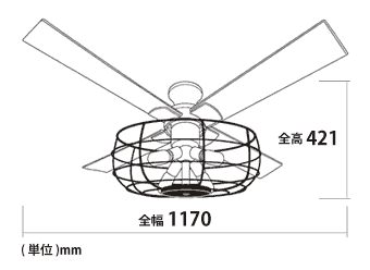 JE-CF002V + LD2621 / ,JAVALO ELF VINTAGE（ヴィンテージ）Collection  Life on Products(ライフオンプロダクツ)製シーリングファンライト【生産終了品】