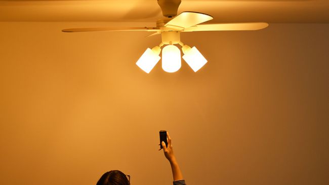 JE-CF014WH + LED133WW / LED133CWF,JAVALO ELF Modern Collection LED 電球色/昼白色 4灯 軽量 Life on Products(ライフオンプロダクツ)製シーリングファンライト