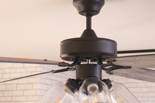 JE-CF027 + LD2620 / ,JAVALO ELF VINTAGE（ヴィンテージ）Collection  傾斜対応 LED 電球色 4灯 軽量 Life on Products(ライフオンプロダクツ)製シーリングファンライト