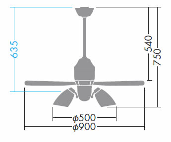 DP-37456 + DP-37611L + DP-37608 + DP-37457 DAIKO(ダイコー)製シーリングファンライト【生産終了品】