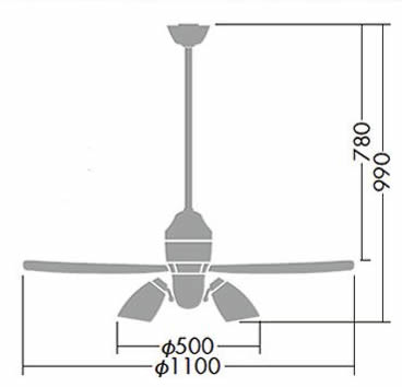 DP-37456 + DP-37611L + DP-37609 + DP-37457 DAIKO(ダイコー)製シーリングファンライト【生産終了品】