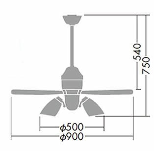 DP-37455 + DP-37611L + DP-37608 + DP-37457 DAIKO(ダイコー)製シーリングファンライト【生産終了品】