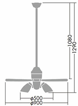DP-37455 + DP-37972 + DP-37610 + DP-37457 DAIKO(ダイコー)製シーリングファンライト【生産終了品】