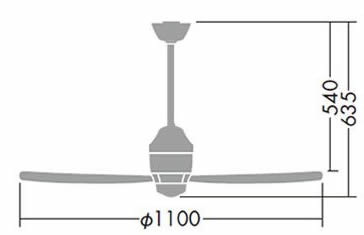 DP-37456 + DP-37608 + DP-37457 DAIKO(ダイコー)製シーリングファン【生産終了品】