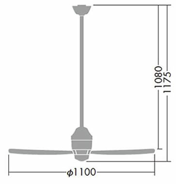 DP-37456 + DP-37610 + DP-37457 DAIKO(ダイコー)製シーリングファン【生産終了品】