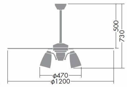 DP-38028 + DP-37441L + DP-37586 DAIKO(ダイコー)製シーリングファンライト【生産終了品】