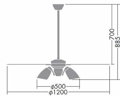 DP-38028 + DP-37439L + DP-37587 DAIKO(ダイコー)製シーリングファンライト【生産終了品】