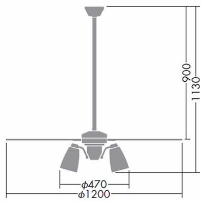 DP-38028 + DP-37441L + DP-37588 DAIKO(ダイコー)製シーリングファンライト【生産終了品】