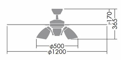 DP-38029 + DP-37443L DAIKO(ダイコー)製シーリングファンライト【生産終了品】