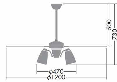 DP-38029 + DP-37978 + DP-37589 DAIKO(ダイコー)製シーリングファンライト【生産終了品】