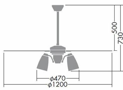 DP-38029 + DP-37446L + DP-37589 DAIKO(ダイコー)製シーリングファンライト【生産終了品】