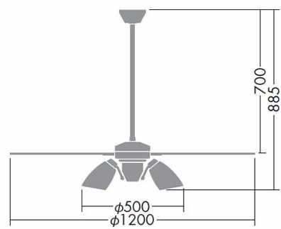 DP-38029 + DP-37444L + DP-37590 DAIKO(ダイコー)製シーリングファンライト【生産終了品】