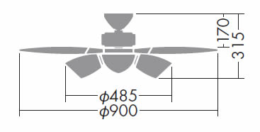 DCH-36833L + LED133WW / LED133CWF DAIKO(ダイコー)製シーリングファンライト【生産終了品】