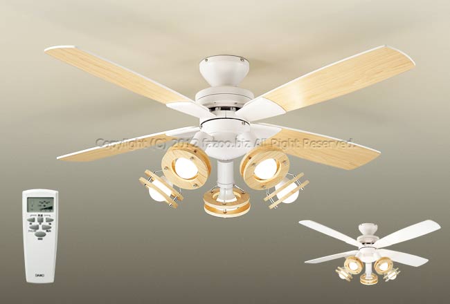 ダイコー製シーリングファンライト 傾斜対応 LED 電球色 4灯 ダイコー製シーリングファンライト