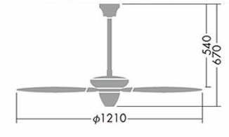 DP-35208 + DP-35211 DAIKO(ダイコー)製シーリングファン【生産終了品】