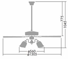 DP-35202E + DP-37300L + DP-35320 + DP-35207 DAIKO(ダイコー)製シーリングファンライト【生産終了品】