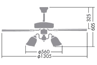 DP-35202G + DP-37982 + DP-35207 LED 電球色 6灯 DAIKO(ダイコー)製シーリングファンライト