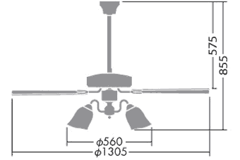 DP-35202G + DP-37982 + DP-35319 + DP-35206 傾斜対応 LED 電球色 6灯 DAIKO(ダイコー)製シーリングファンライト