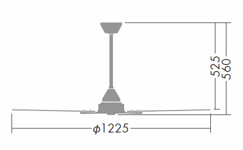 DP-38025E + DP-37650 DAIKO(ダイコー)製シーリングファン【生産終了品】
