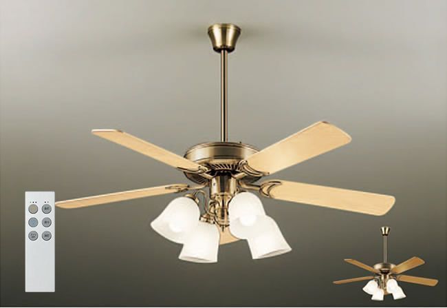 DP-35202G + DP-37981 + DP-35319 + DP-35206 傾斜対応 LED 電球色 4灯 DAIKO(ダイコー)製シーリングファンライト