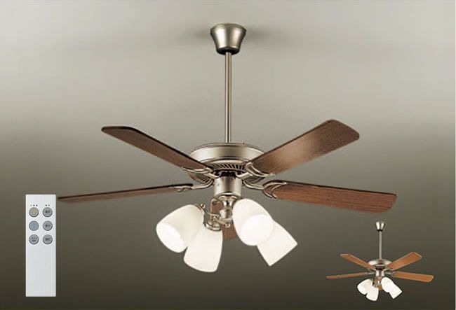 DP-35203G + DP-37979 + DP-35322 + DP-35207 傾斜対応 LED 電球色 4灯 DAIKO(ダイコー)製シーリングファンライト
