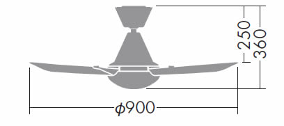 DP-37447 DAIKO(ダイコー)製シーリングファン【生産終了品】