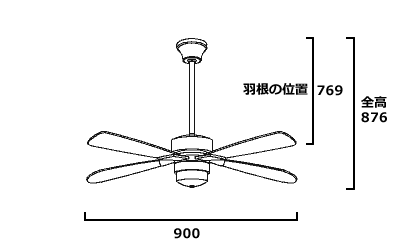 即日発送 傾斜対応 軽量 ダイコー製シーリングファン【DJE054】｜<公式