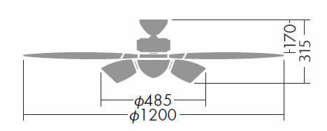 YCF-001WSS + LED133WW / LED133CWF DAIKO(ダイコー)製シーリングファンライト【生産終了品】