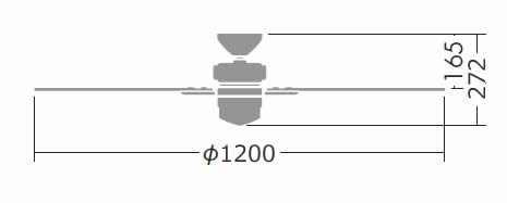 YCF-013WSS 軽量 DAIKO(ダイコー)製シーリングファン