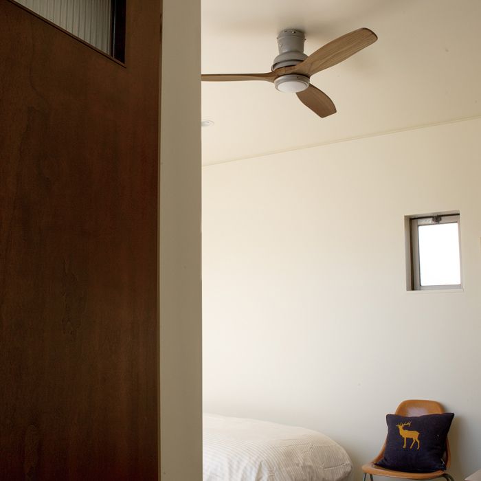 LED 電球色 1灯 薄型 軽量 BAR WOOD CEILING FAN CF-006DCWAL