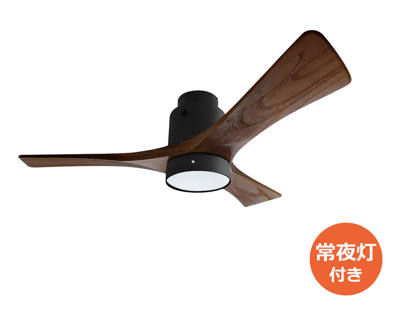 IF0260L-BK,FAZOO  FAN 常夜灯つき 大風量 LED 調光  1灯 薄型 軽量 FAZOO(ファズー)製シーリングファンライト