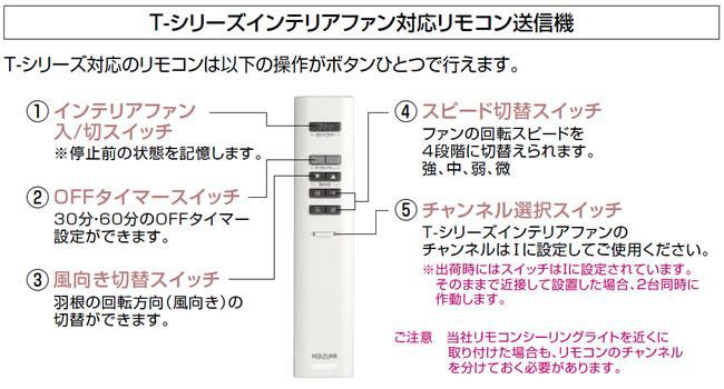 49KE0148-,Tシリーズ用予備リモコン KOIZUMI(コイズミ)製シーリングファン オプション単体