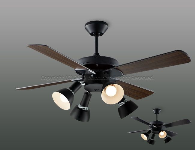 AM47471E + AA47474L / AA47474L(N) 傾斜対応 LED 電球色/昼白色 4灯 軽量 KOIZUMI(コイズミ)製シーリングファンライト