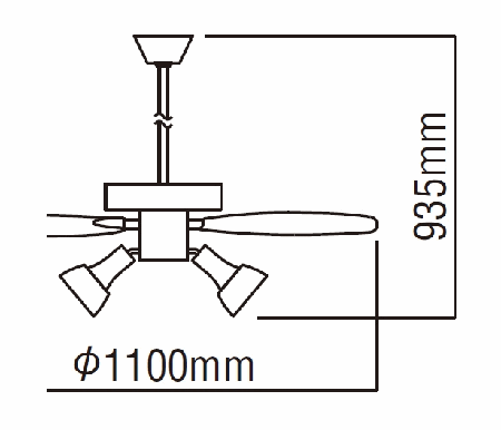 AM47471E + AA47473L / AA47473L(N) + AEE590168 傾斜対応 LED 電球色/昼白色 5灯 KOIZUMI(コイズミ)製シーリングファンライト