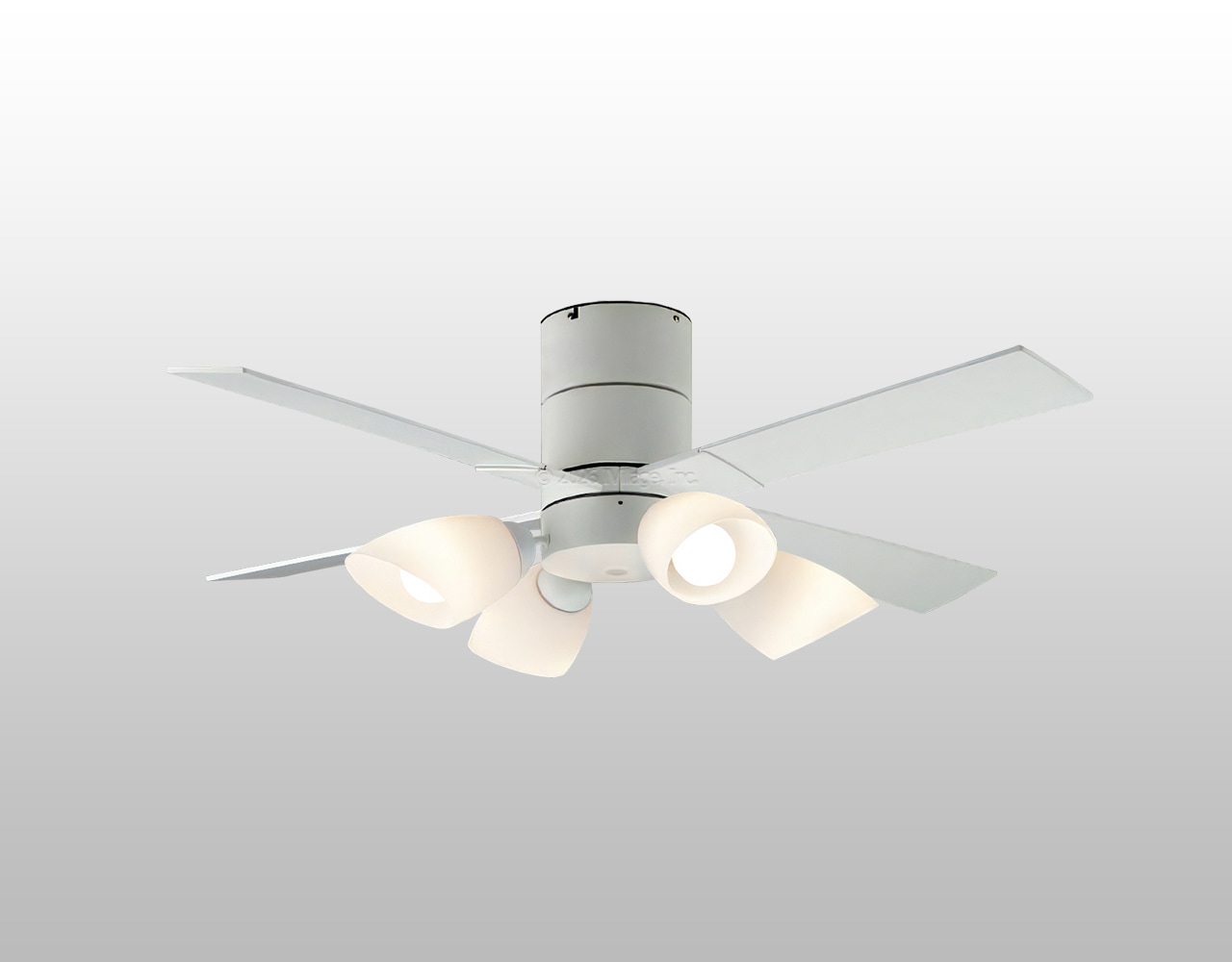 AM58016E + AA58021 大風量 LED 電球色 4灯 薄型 軽量 KOIZUMI(コイズミ)製シーリングファンライト