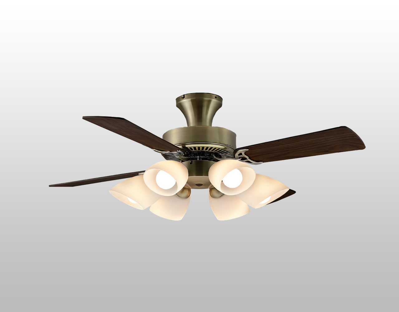 AM58033E + AA58035 大風量 LED 電球色 6灯 KOIZUMI(コイズミ)製シーリングファンライト