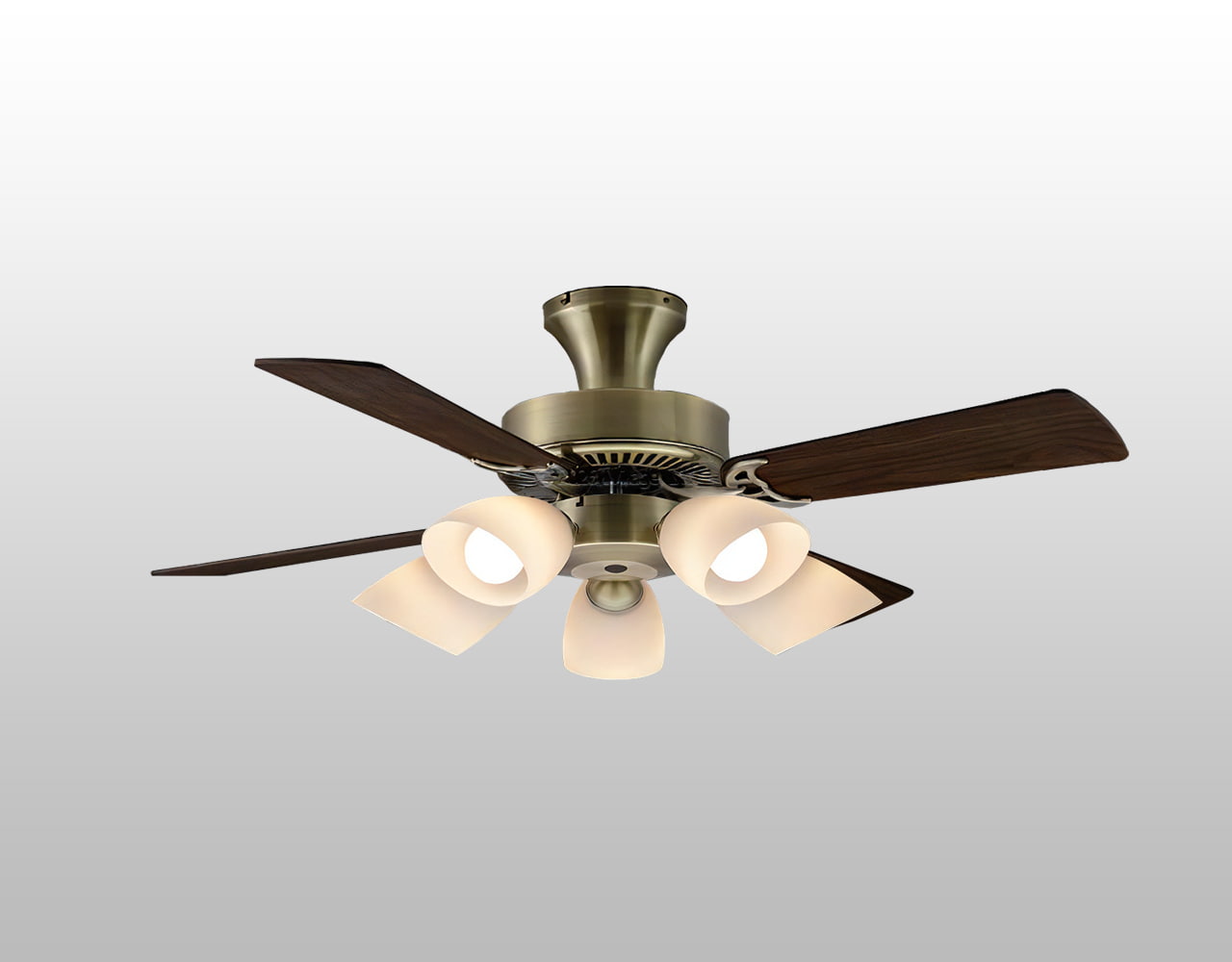 AM58033E + AA58036 大風量 LED 電球色 5灯 KOIZUMI(コイズミ)製シーリングファンライト