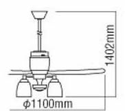 AEE595029 + AAE590181 + AE-91156 + AEE590184 KOIZUMI(コイズミ)製シーリングファンライト【生産終了品】